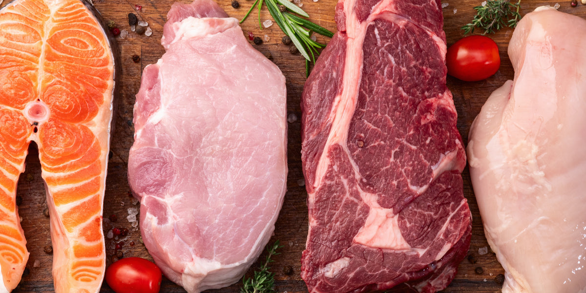 Cortes de carne al por mayor en CLI: salmón, cerdo, vacuno y pollo